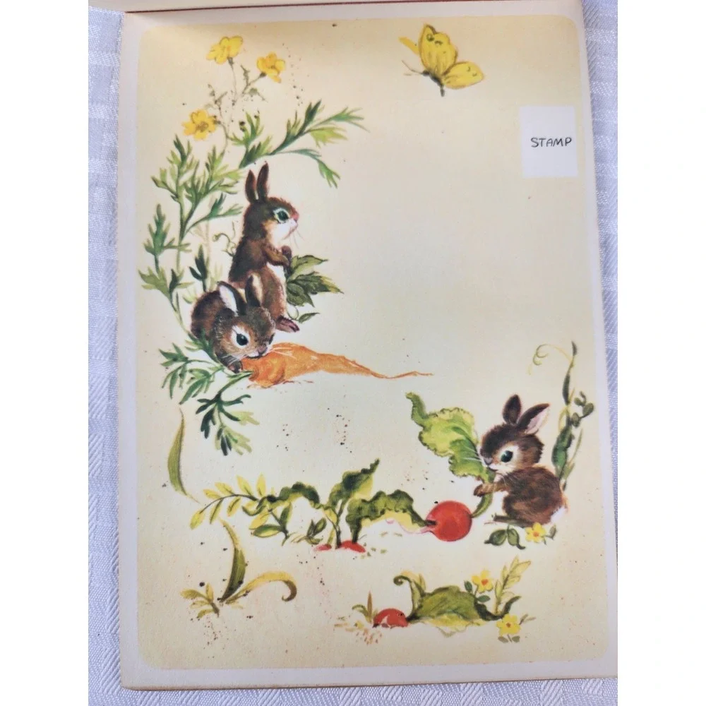 Vintage 1970's Forest Friends Stationary Set Fold, Seal, and Send Animal Prints